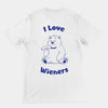 I love wieners t-shirt (backprint)