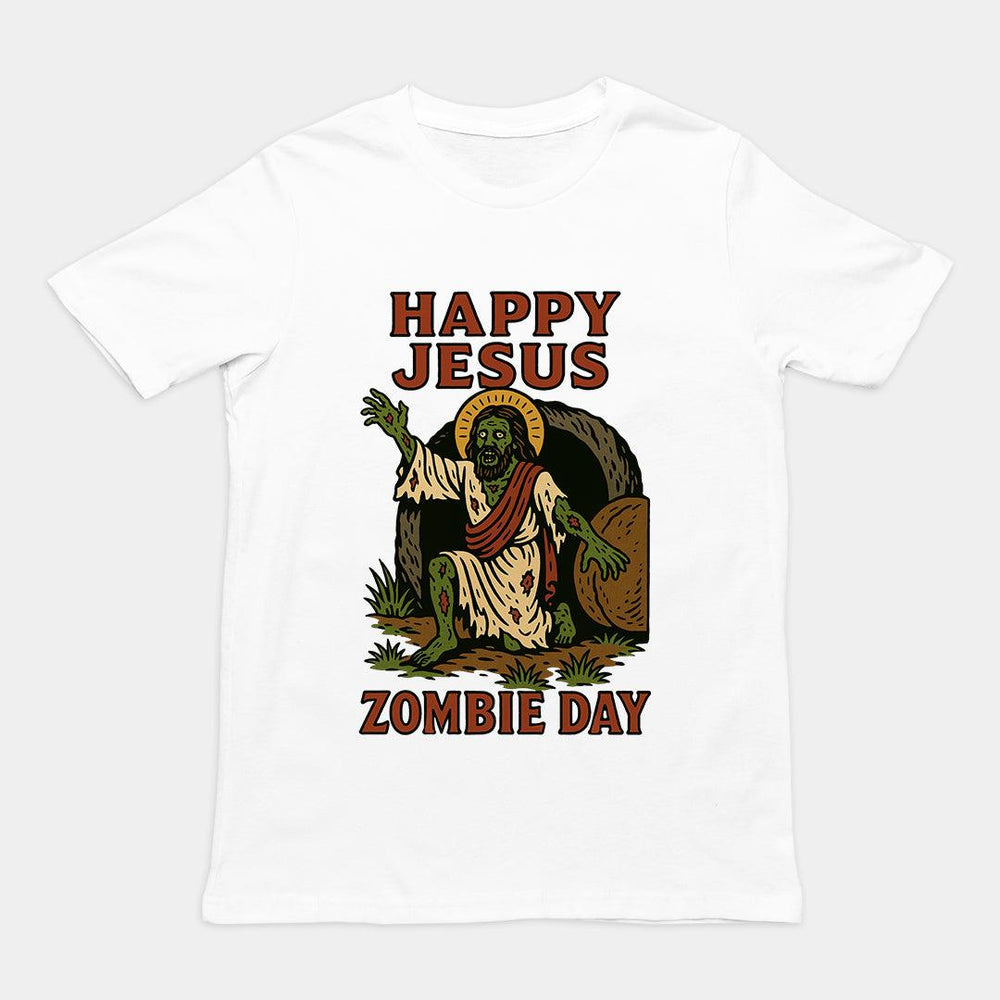 Happy Jesus Zombie Day T-Shirt - Orbital Clothing