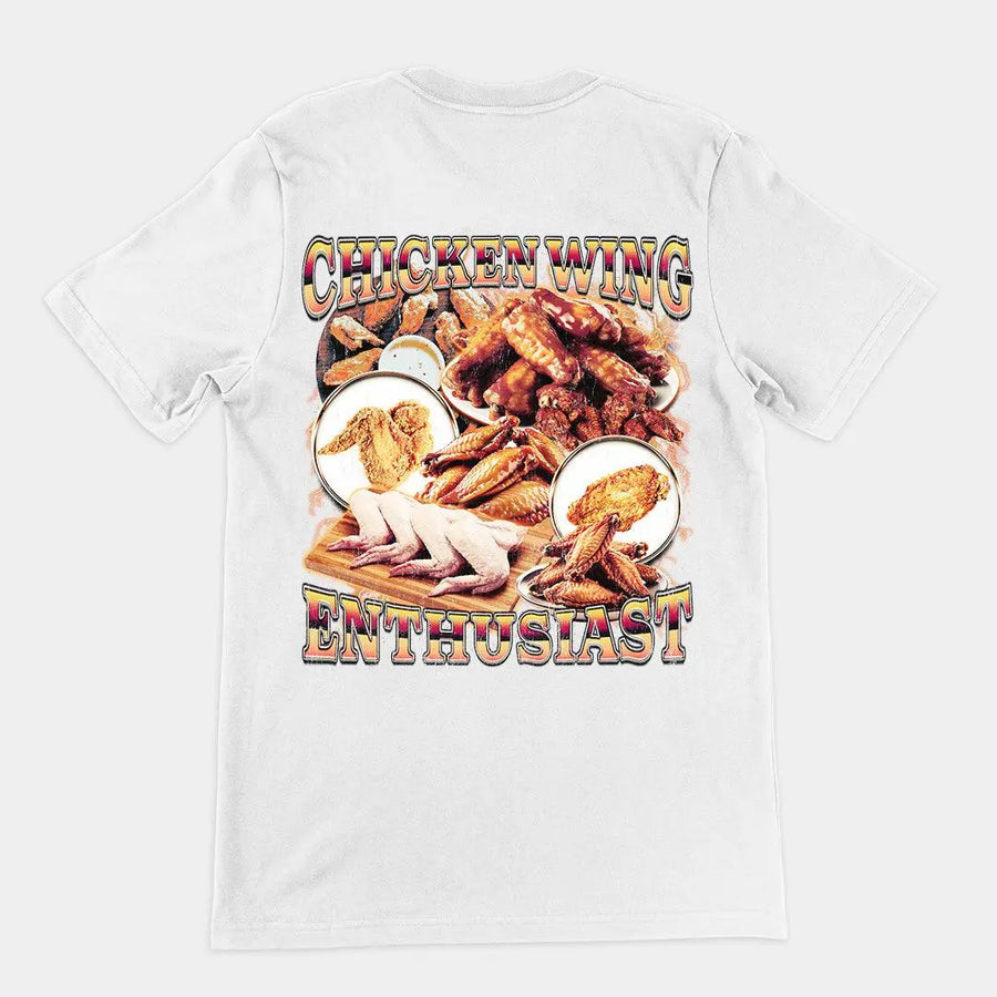 Chicken Wing Enthusiast t-shirt (backprint) - Orbital Clothing