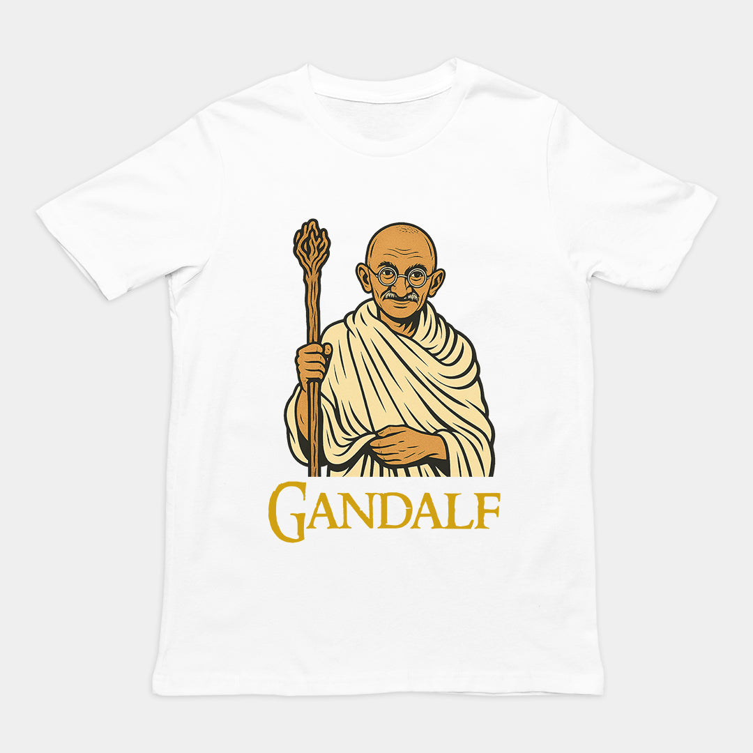 Gandalf (Ghandi) T-Shirt (backprint) Orbital Clothing