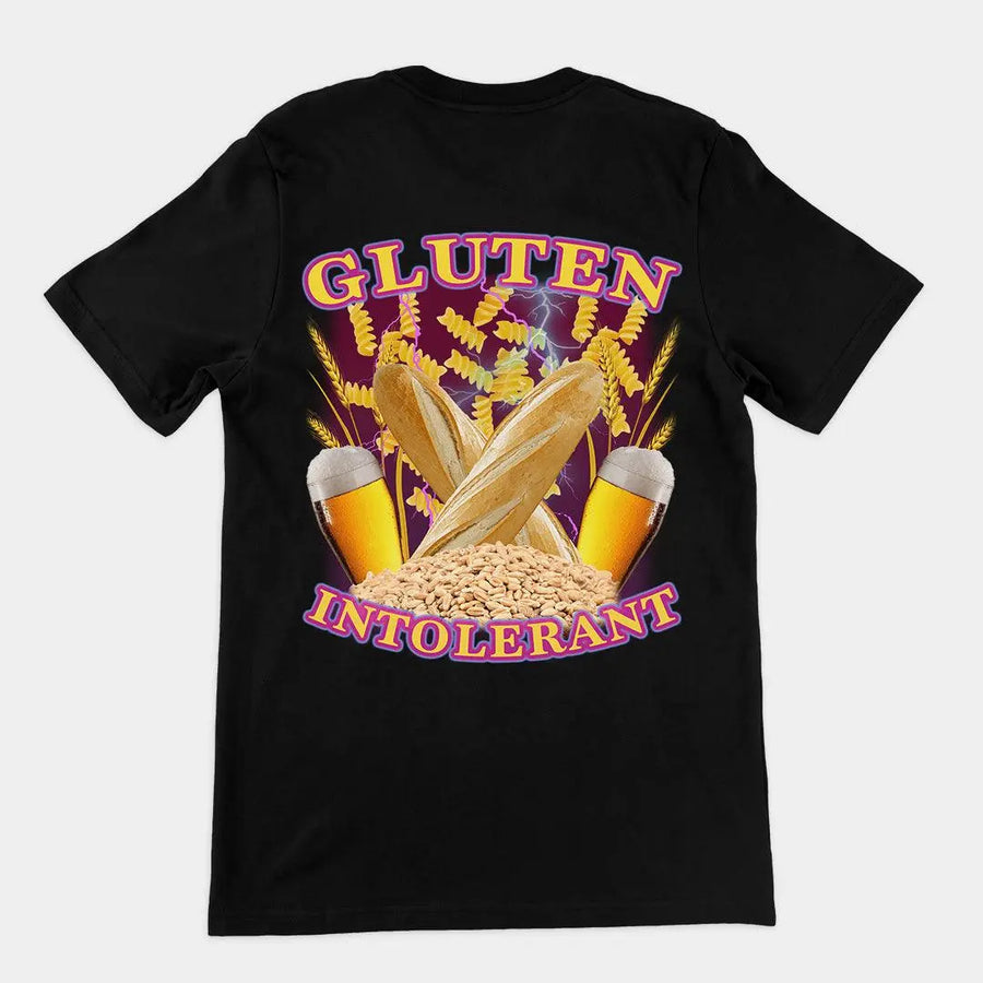 Gluten Intolerant t-shirt (backprint) - Orbital Clothing
