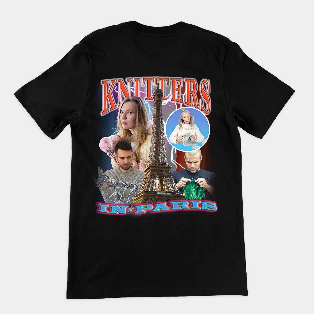 Knitters in Paris t-shirt (backprint) - Orbital Clothing