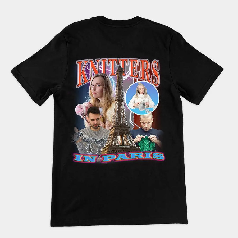 Knitters in Paris t-shirt (backprint) - Orbital Clothing