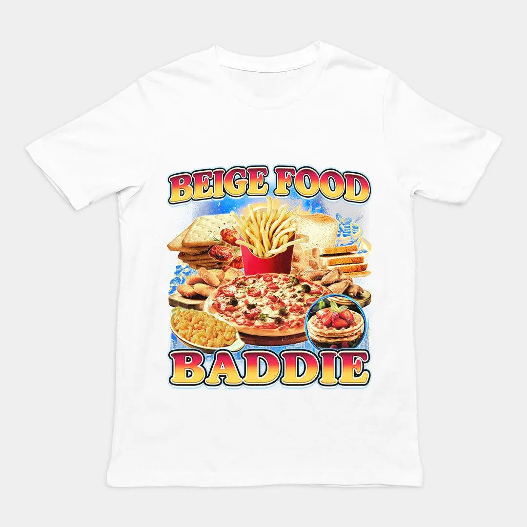 Beige Food Baddie T-Shirt - Orbital Clothing