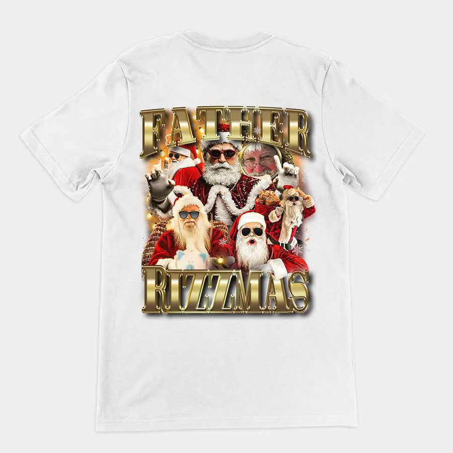 Father Rizzmas t-shirt (backprint) - Orbital Clothing