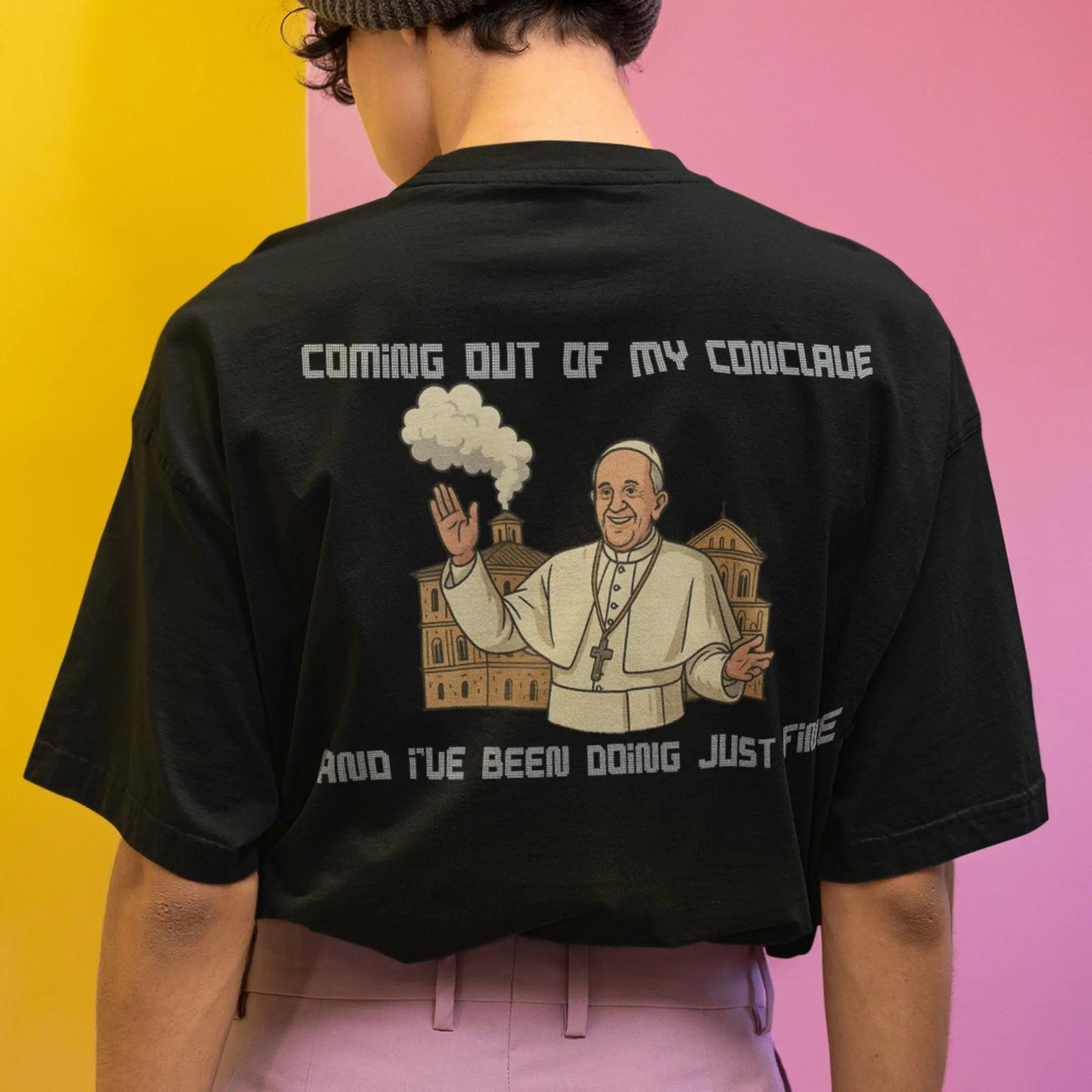 Coming out of my Conclave and I've been doing just fine T-Shirt (backprint) - Orbital Clothing