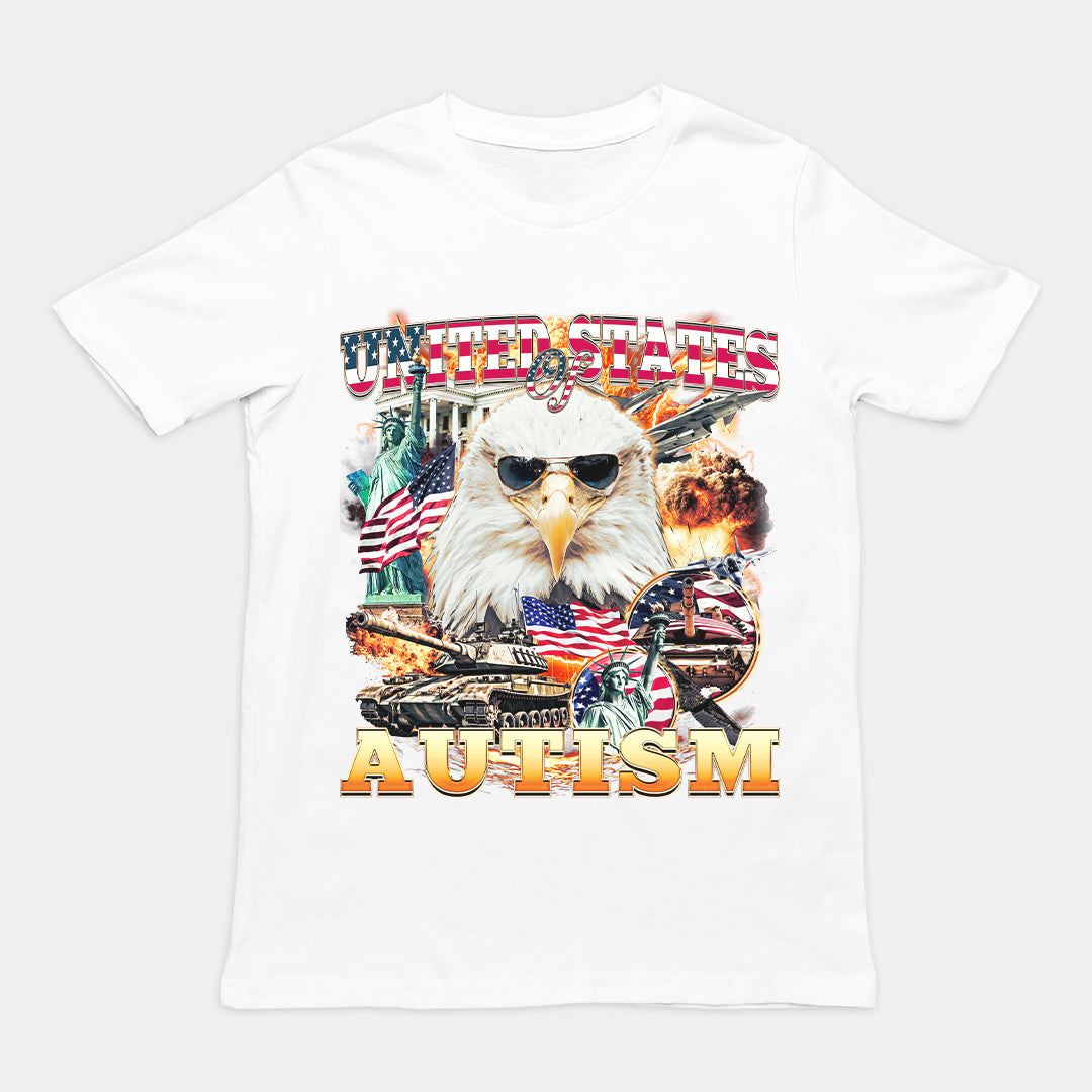 United States of Autism T-Shirt Orbital Clothing