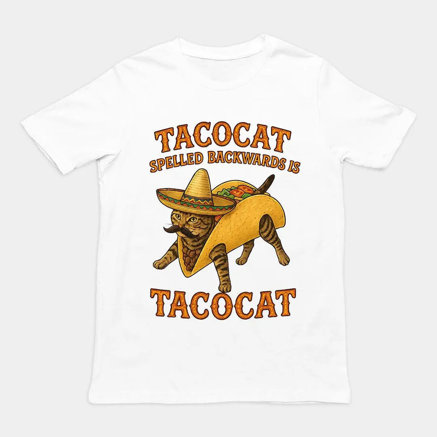 Tacocat spelled backwards is tacocat T-Shirt - Orbital Clothing