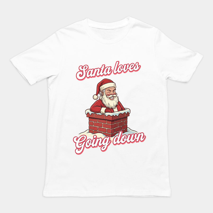 Santa Loves Going Down T-Shirt Orbital Clothing