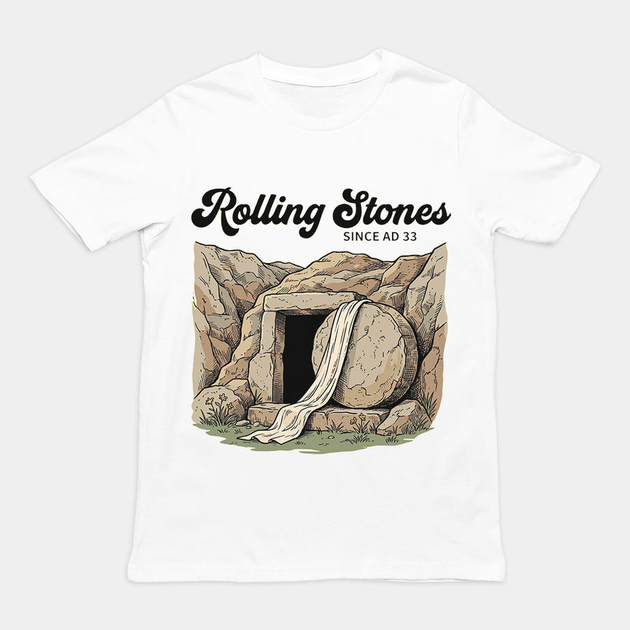 Rolling Stones since AD 33 (Jesus Resurrection) T-Shirt Orbital Clothing