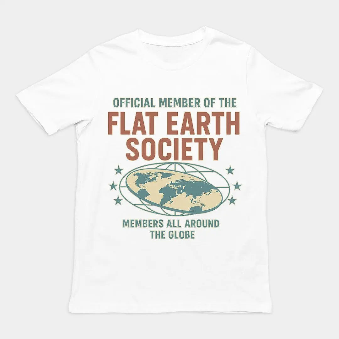 Offcial Member of the Flat Earth Society T-Shirt - Orbital Clothing