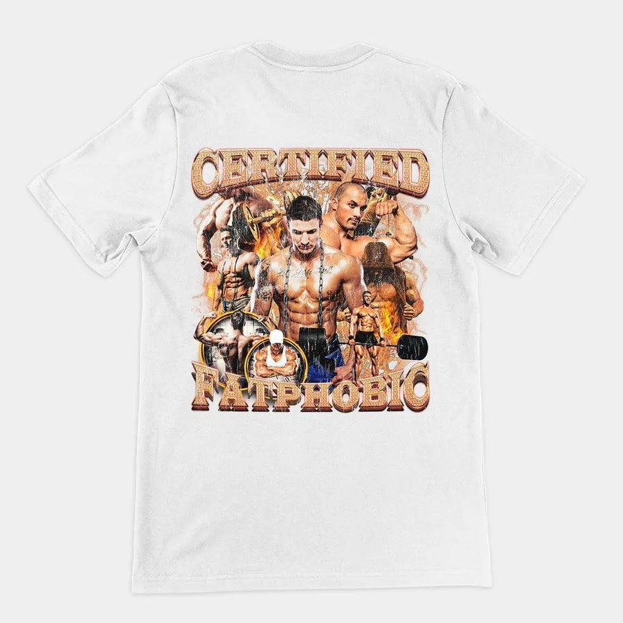 Certified Fatphobic t-shirt (backprint) - Orbital Clothing