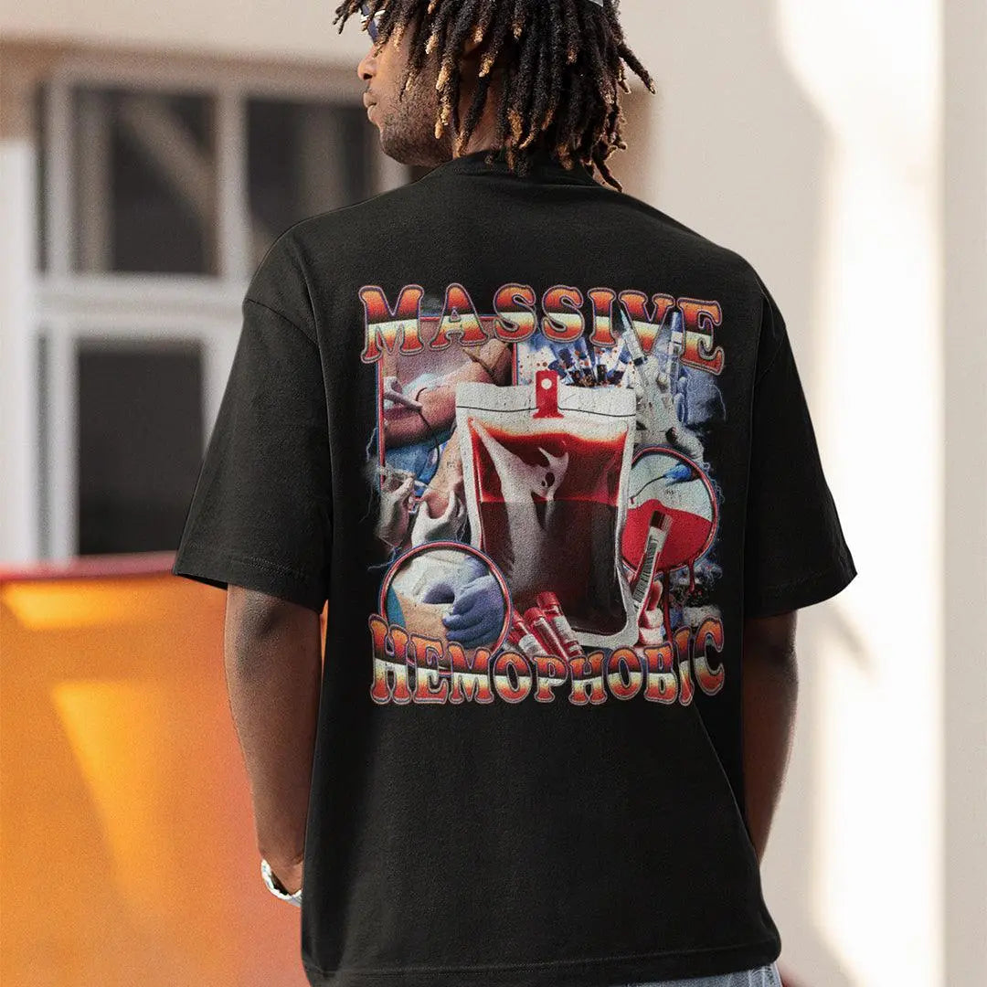 Massive Hemophobic t-shirt (backprint) - Orbital Clothing