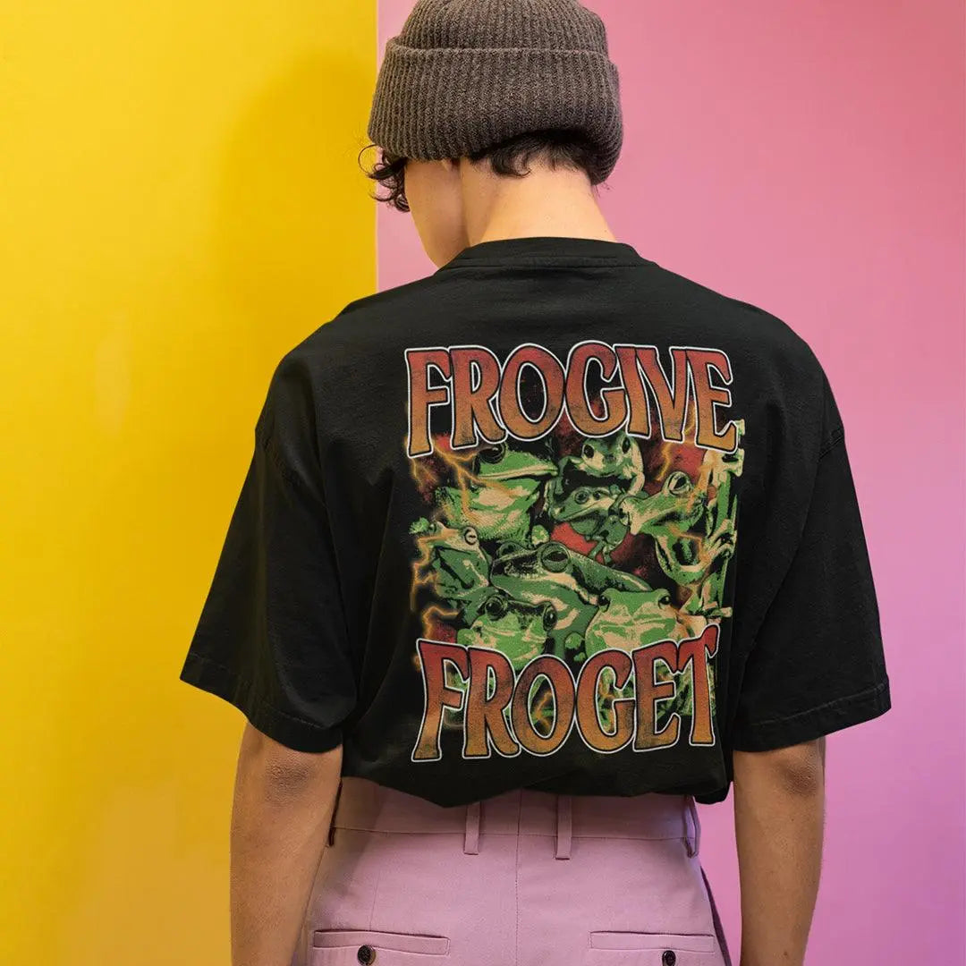 Frogive Forget t-shirt (backprint) - Orbital Clothing