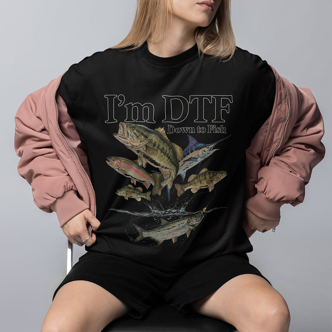 I'm DTF (down to fish) T-Shirt Orbital Clothing