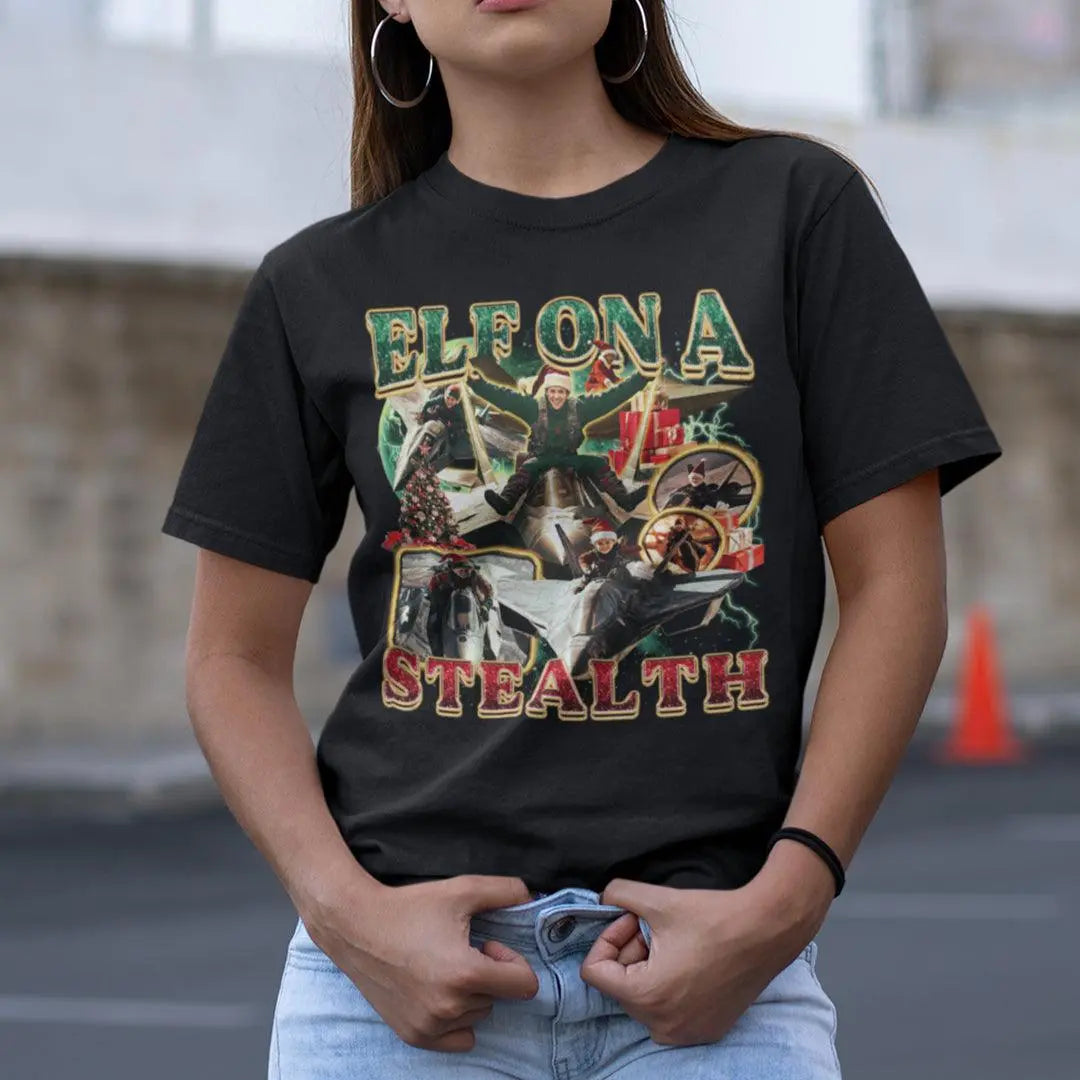 Elf on a Stealth T-Shirt - Orbital Clothing