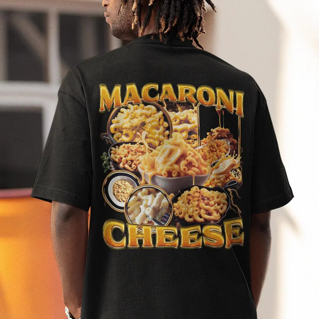 Macaroni Cheese t-shirt (backprint) - Orbital Clothing