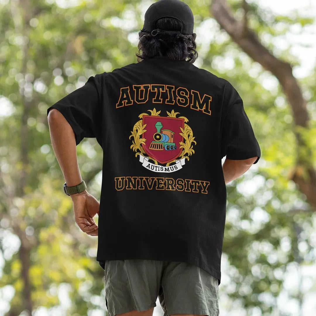 Autism University t-shirt (backprint) - Orbital Clothing