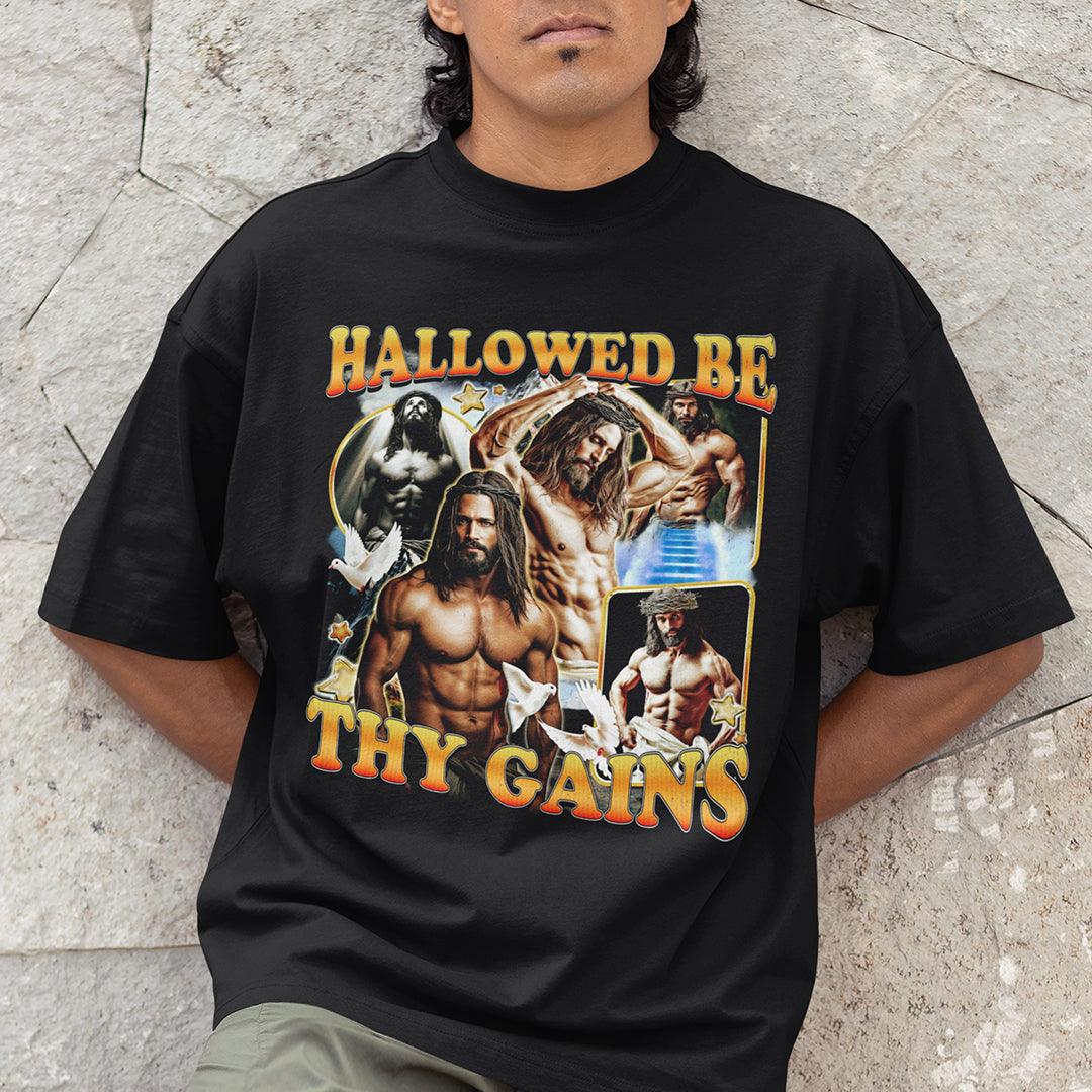 Hallowed be thy Gains T-Shirt - Orbital Clothing