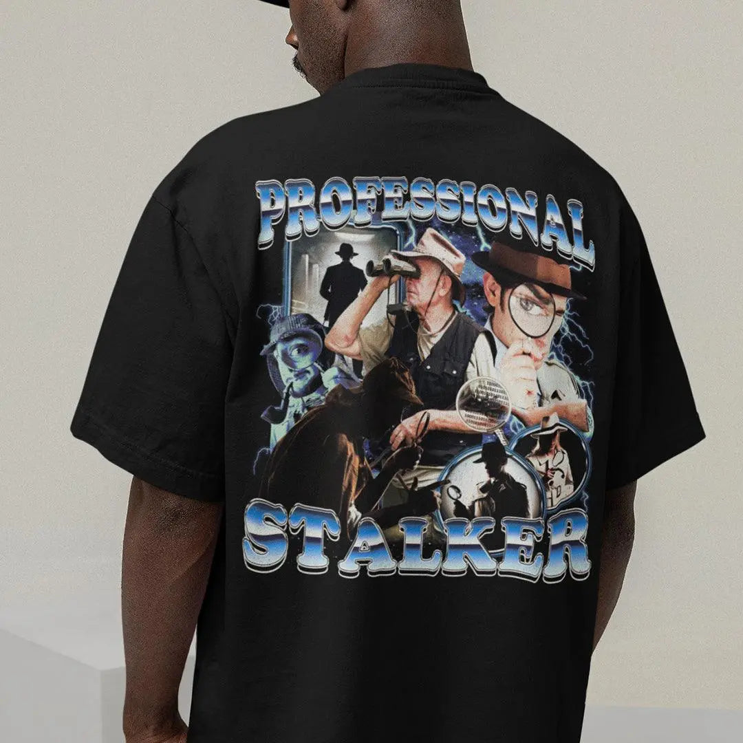 Professional Stalker t-shirt (backprint) - Orbital Clothing