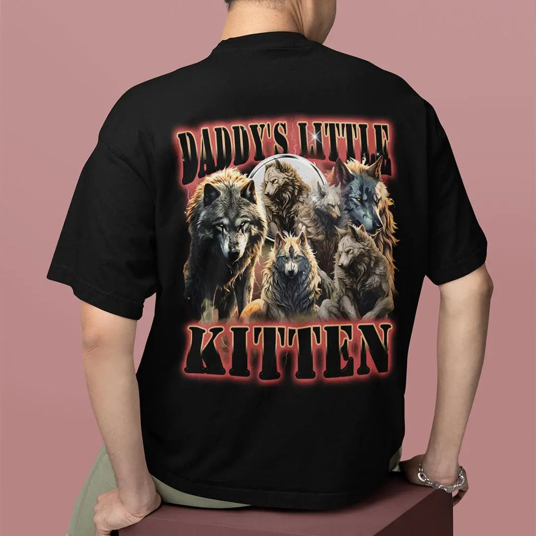 Daddy's Little Kitten t-shirt (backprint) - Orbital Clothing