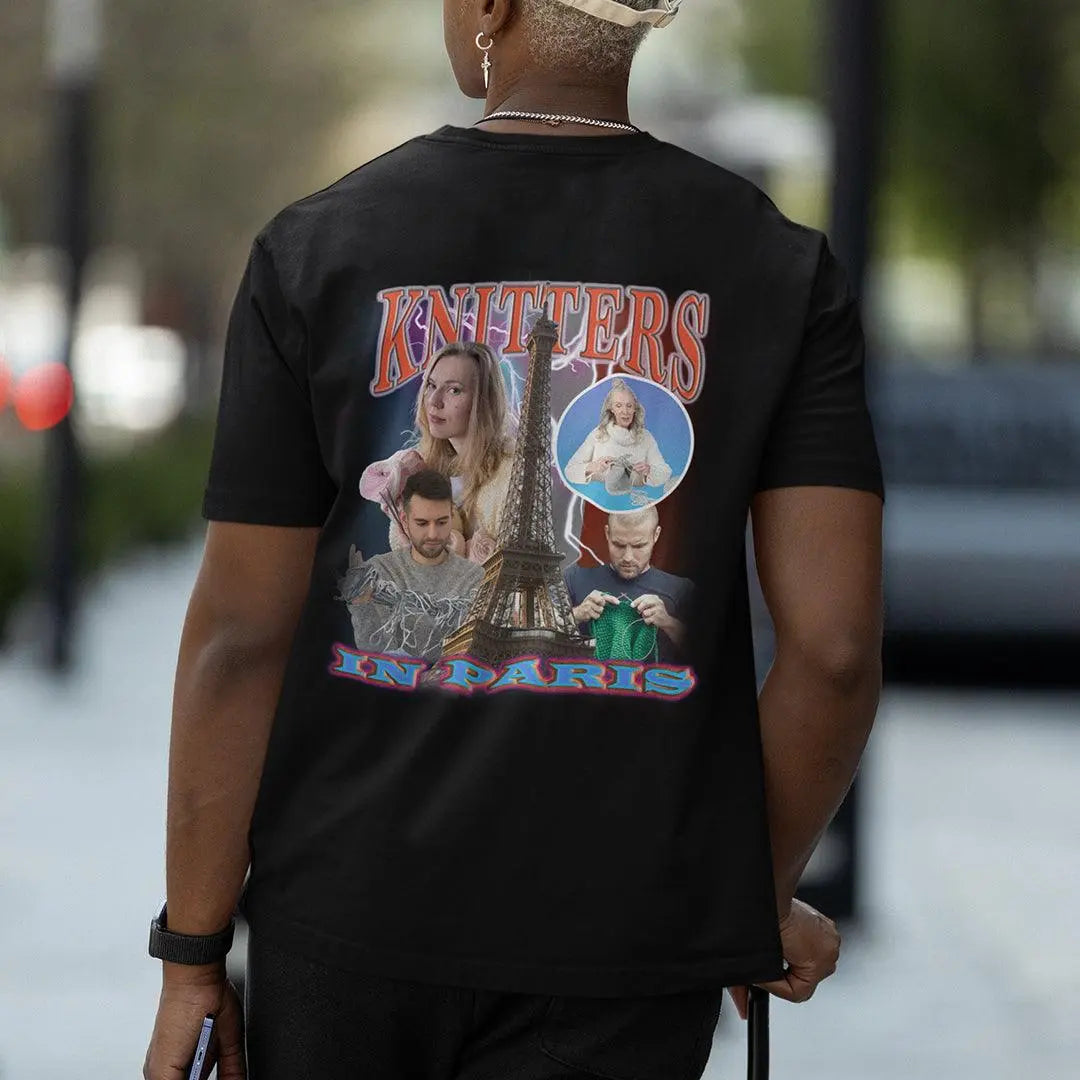 Knitters in Paris t-shirt (backprint) - Orbital Clothing