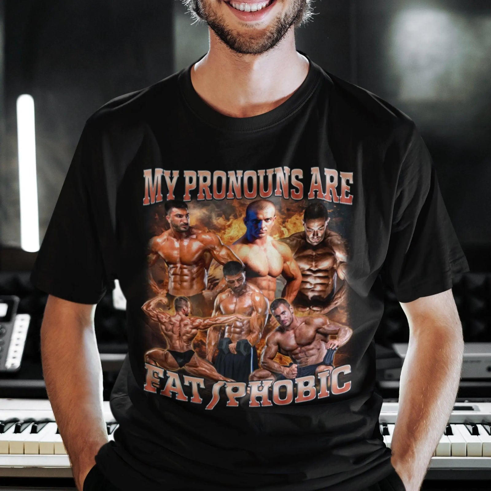 My Pronouns are Fat/Phobic T-Shirt - Orbital Clothing
