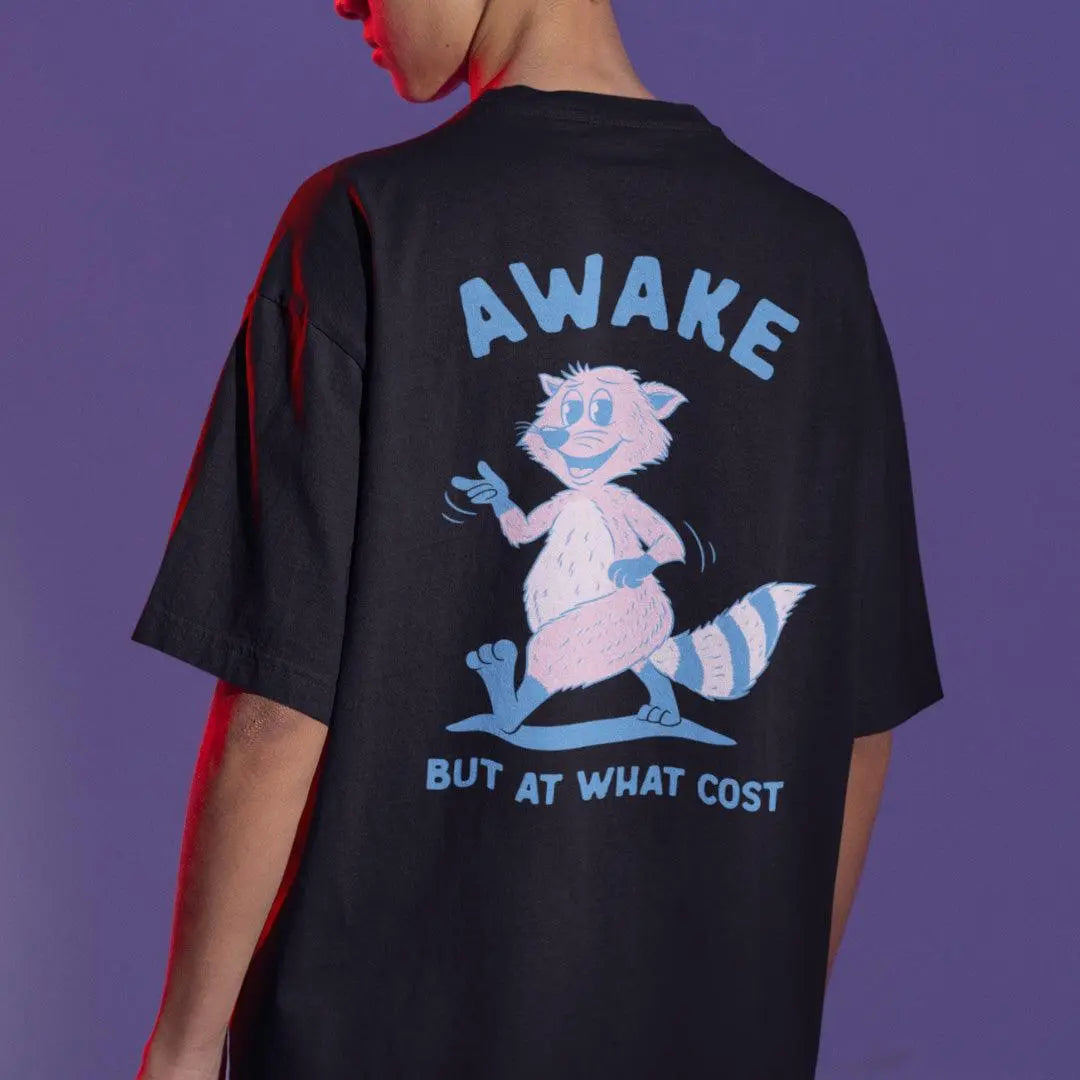 Awake but at what Cost t-shirt (backprint) - Orbital Clothing