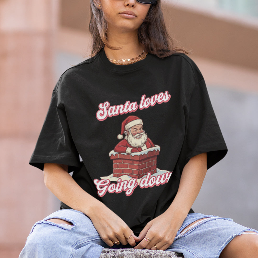 Santa Loves Going Down T-Shirt Orbital Clothing