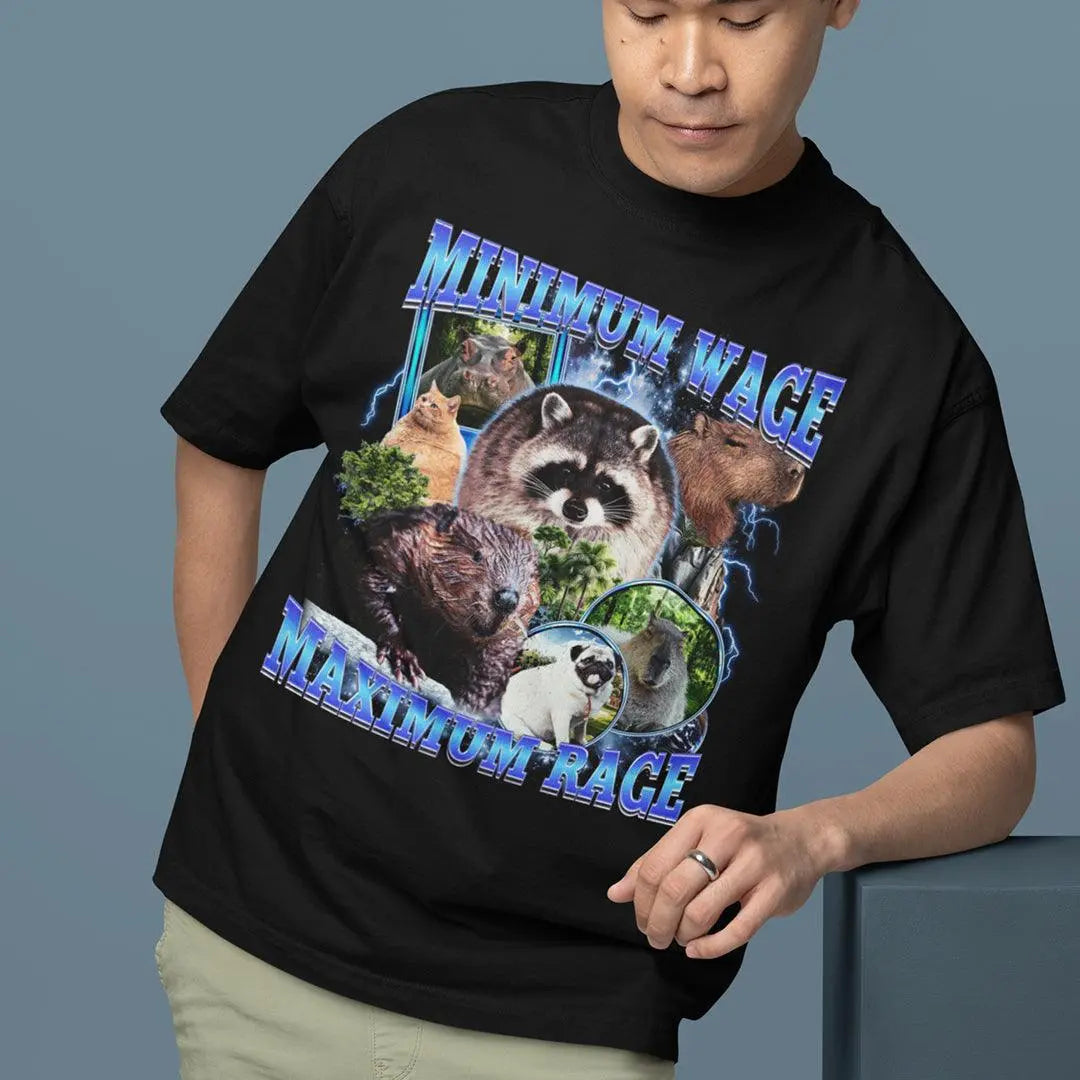 Minimum Wage Maximum Rage T-Shirt - Orbital Clothing