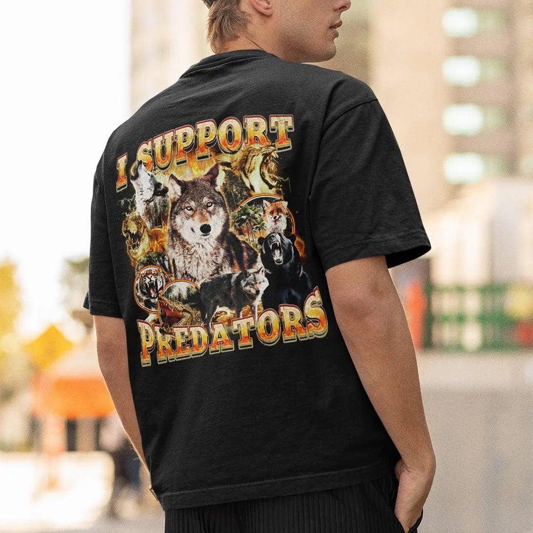 I Support Predators t-shirt (backprint) - Orbital Clothing