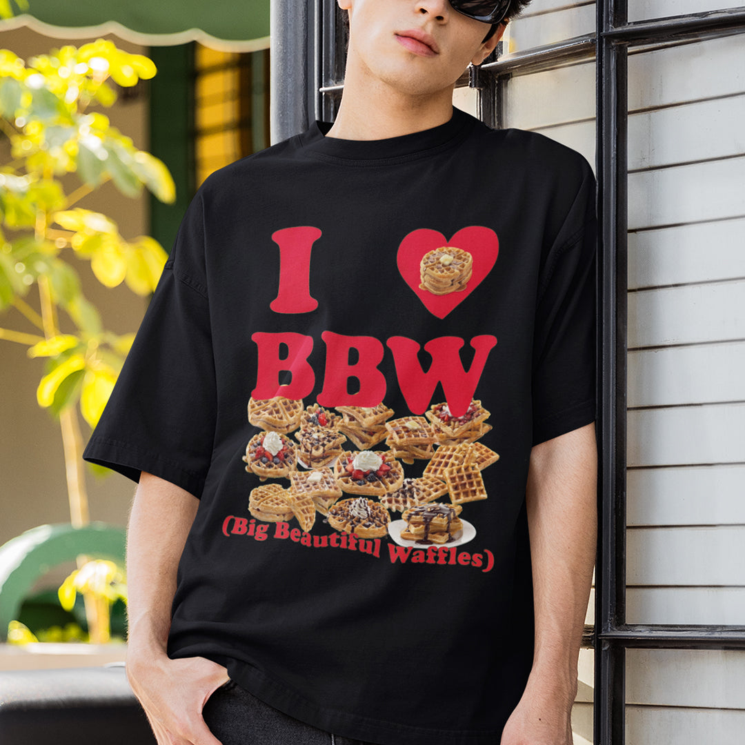 I love BBW (Big Beautiful Waffles) T-Shirt Orbital Clothing