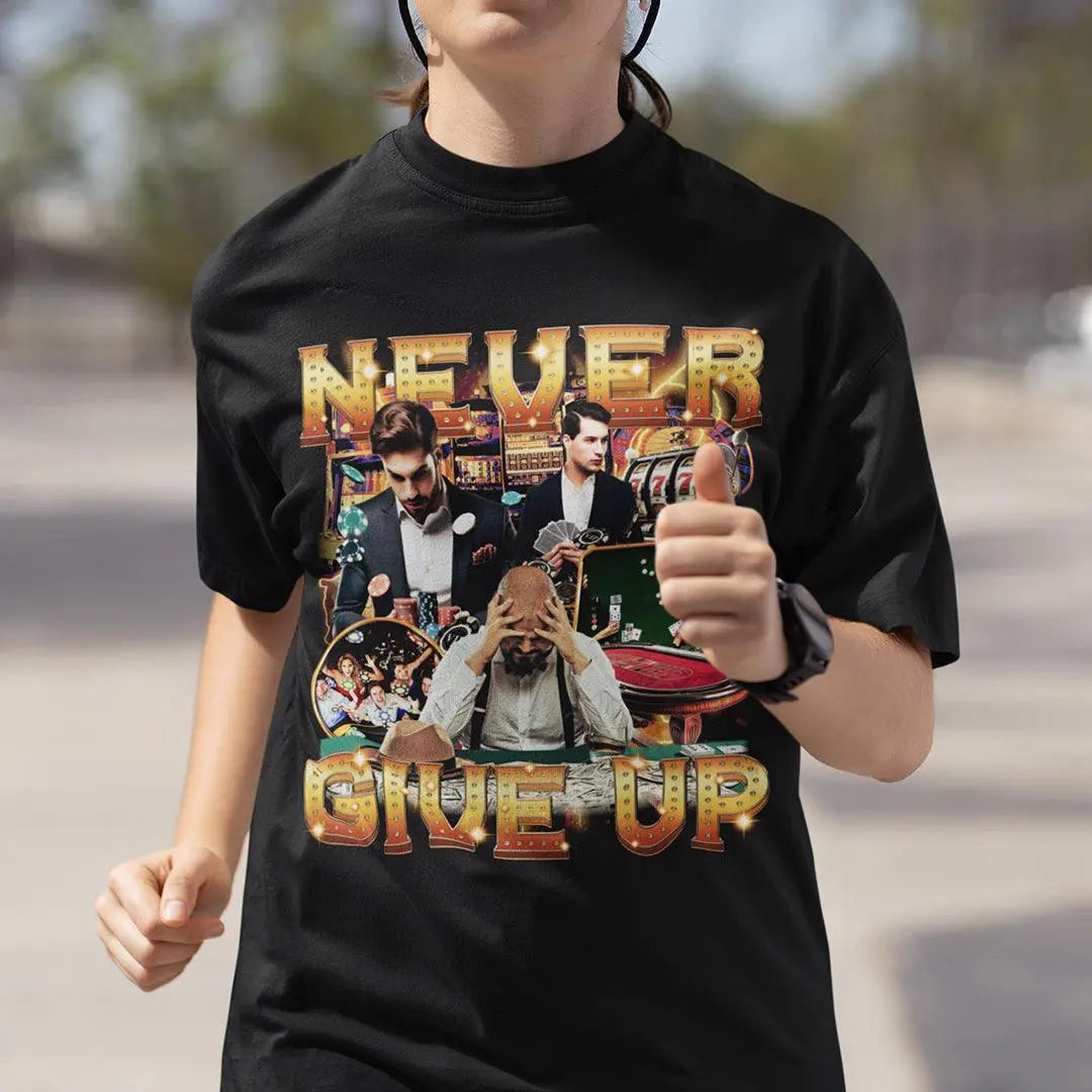 Never GIve Up T-Shirt - Orbital Clothing