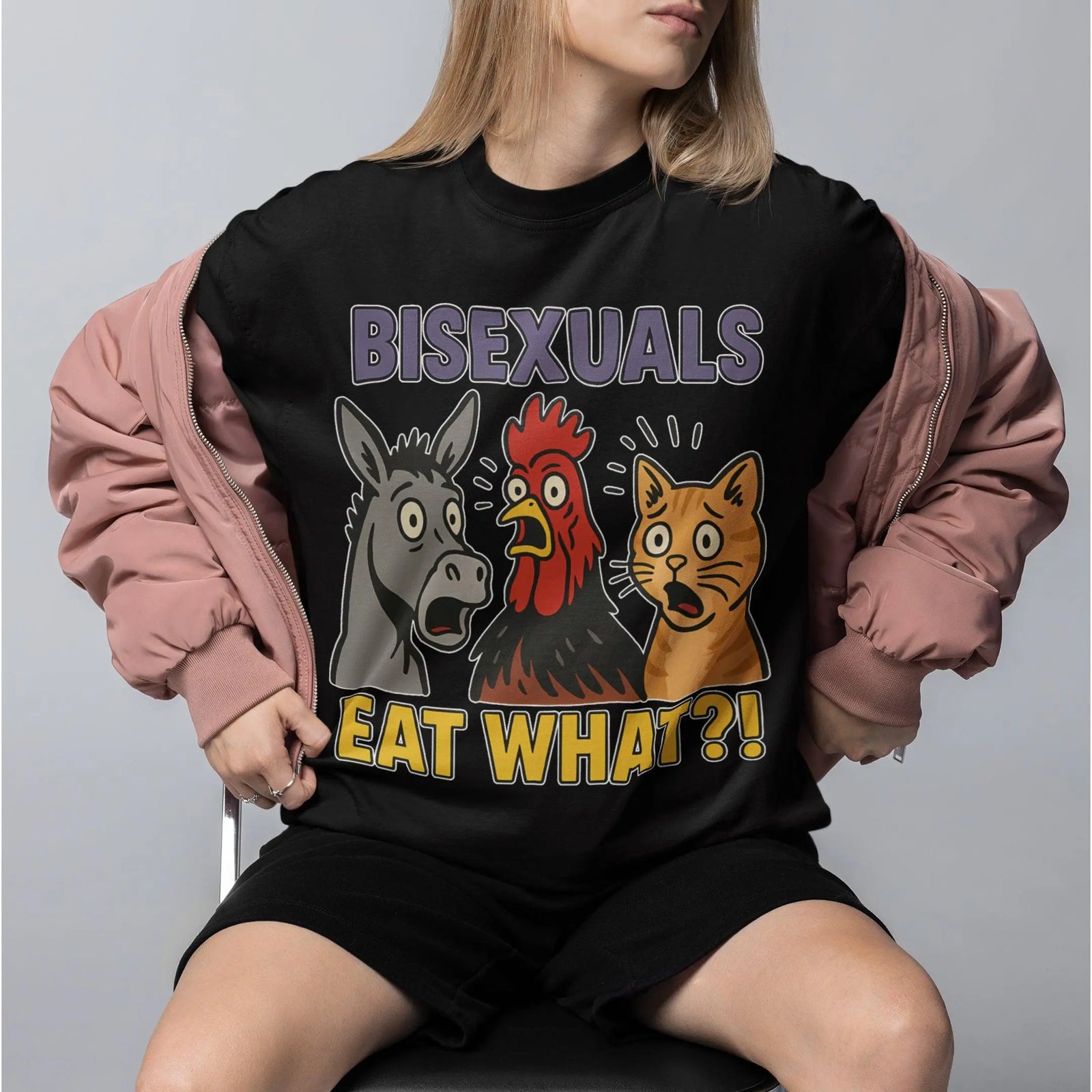 Bisexuals Eat What T-Shirt - Orbital Clothing