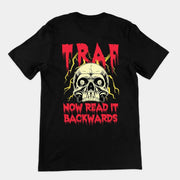 TRAF - Nu lezen achterstevoren t-shirt (achterkantprint)