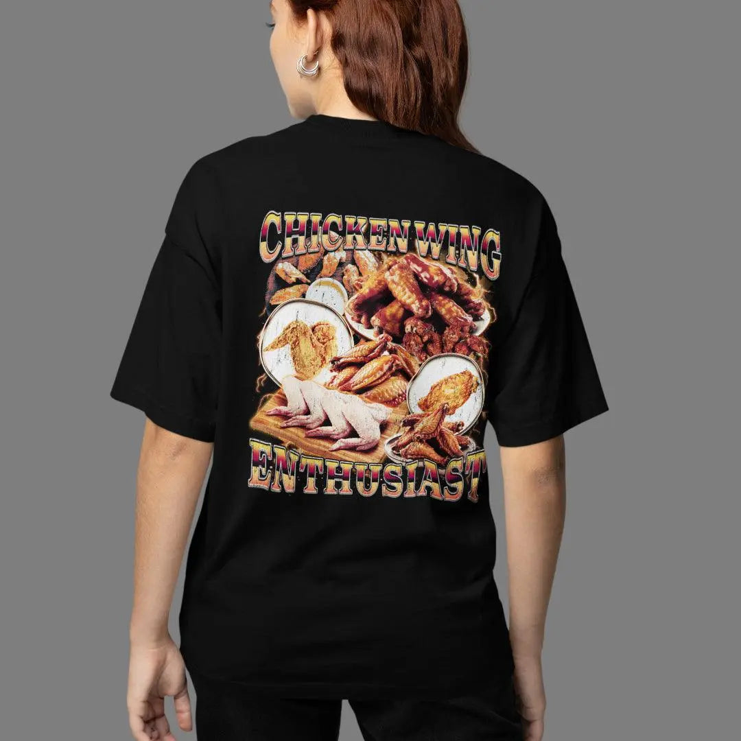 Chicken Wing Enthusiast t-shirt (backprint) - Orbital Clothing