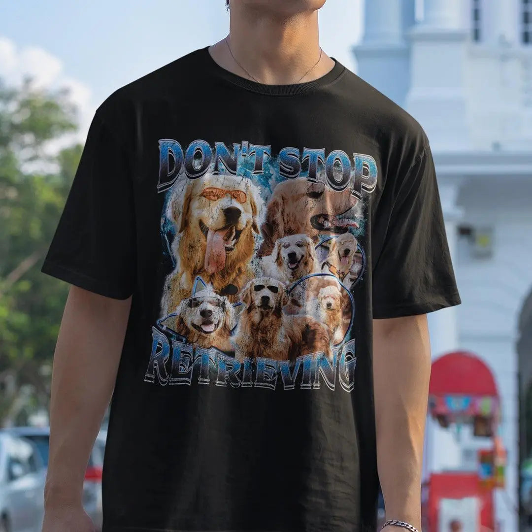 Don't Stop Retrieving t-shirt - Orbital Clothing