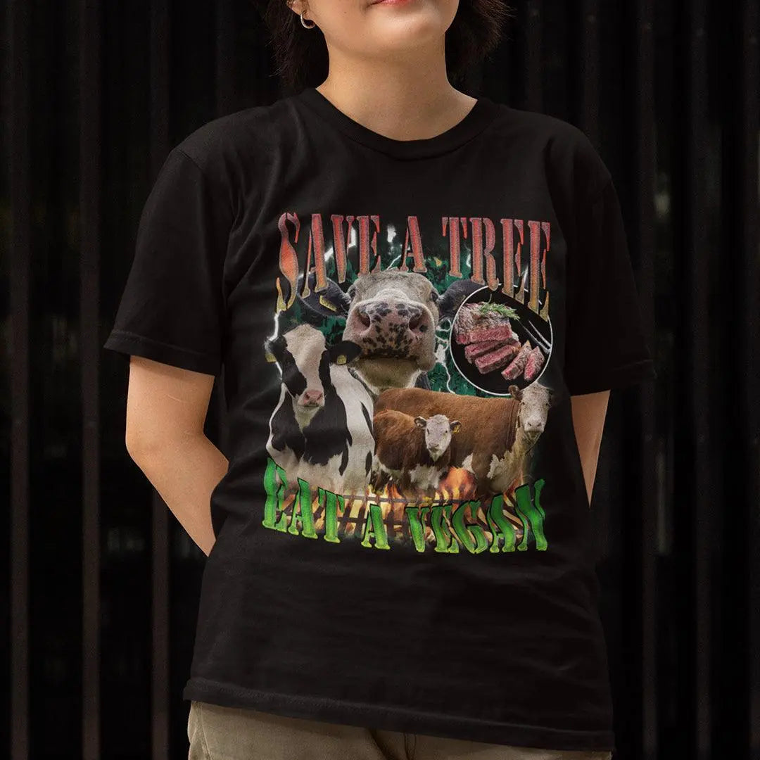 Save a Tree Eat a Vegan t-shirt - Orbital Clothing