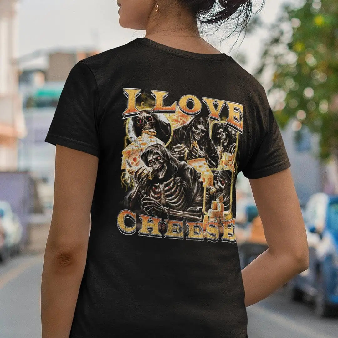 I love Cheese t-shirt (backprint) - Orbital Clothing