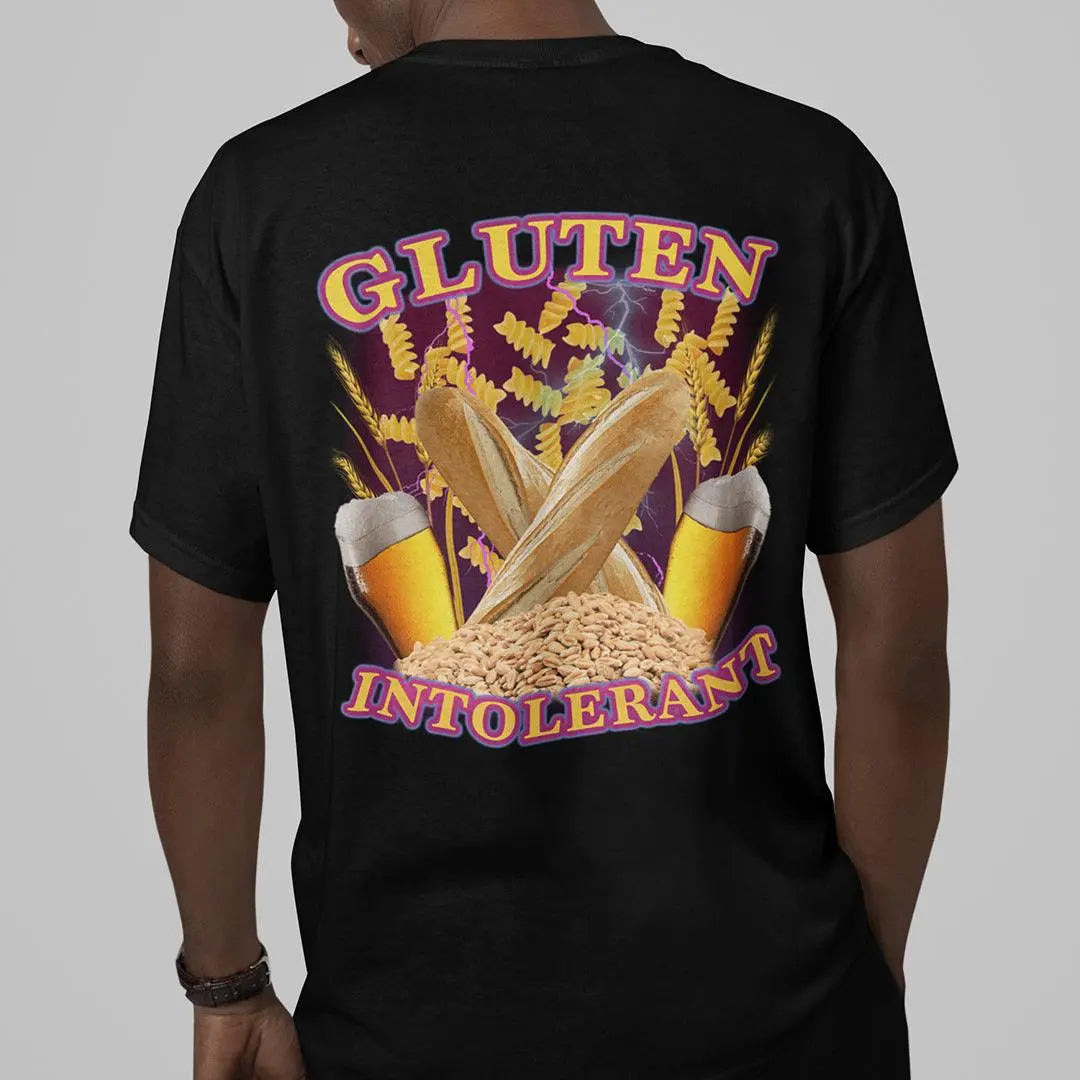 Gluten Intolerant t-shirt (backprint) - Orbital Clothing