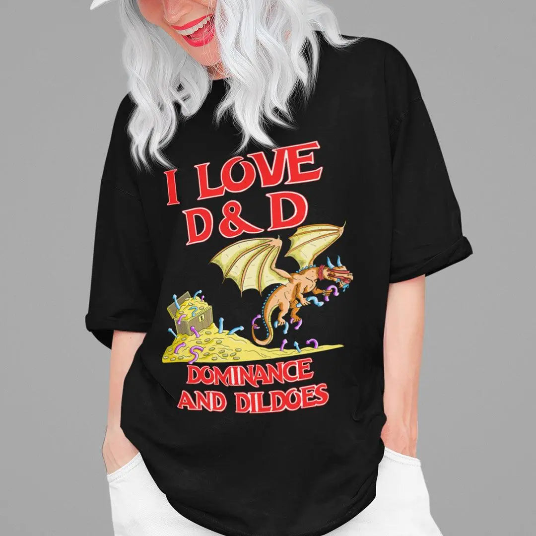 I Love D&D (Dominance and Dildoes) t-shirt - Orbital Clothing