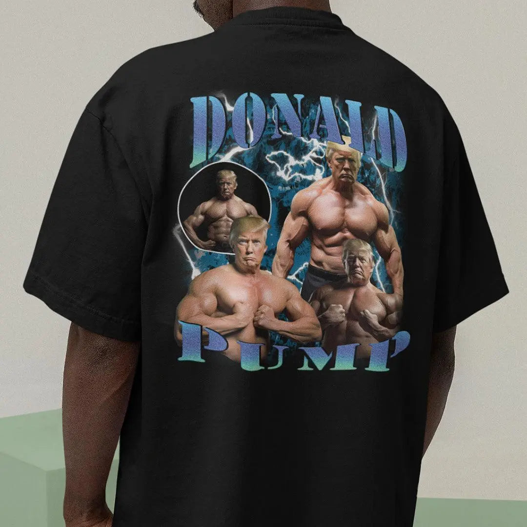 Donald Pump t-shirt (backprint) - Orbital Clothing