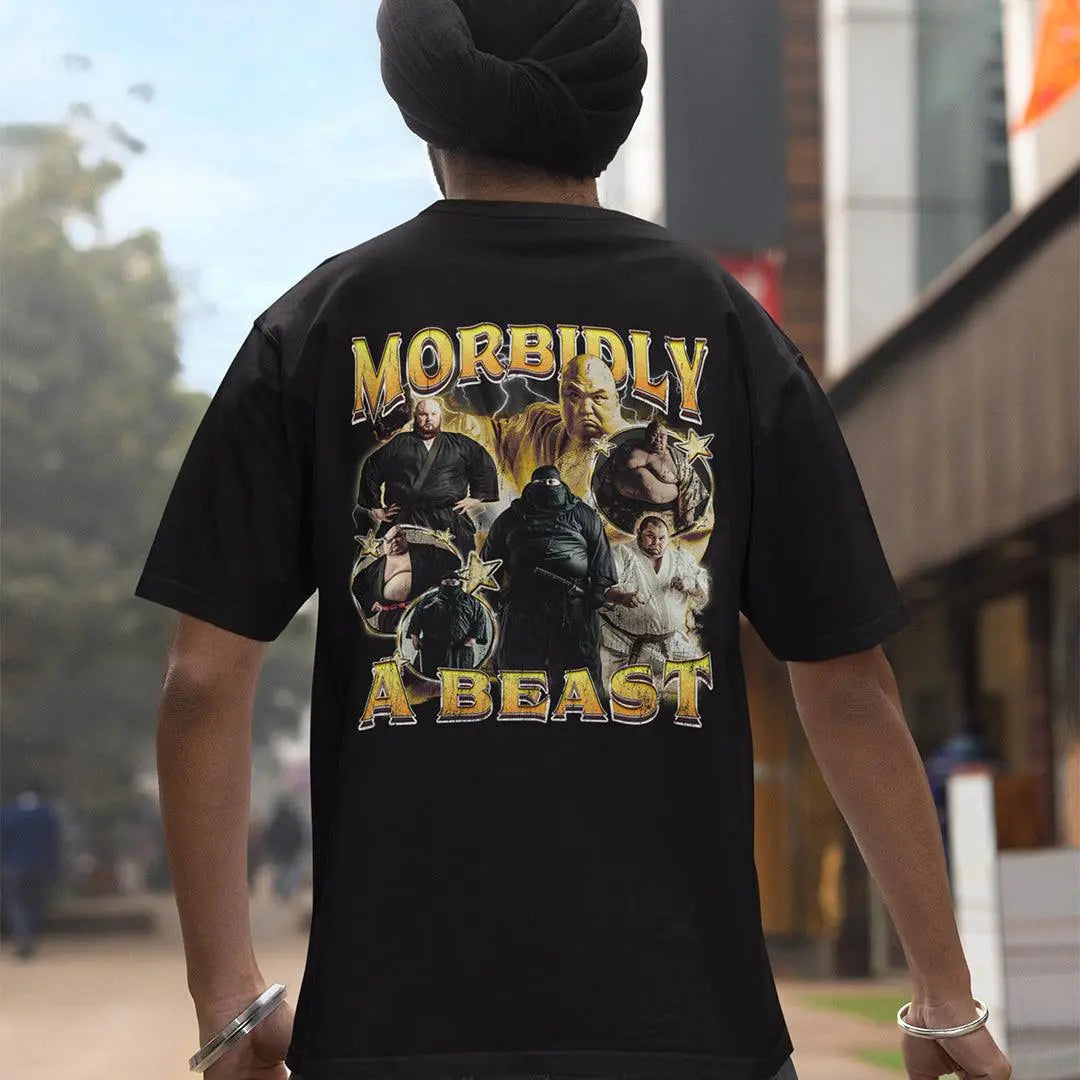 Morbidly a Beast t-shirt (backprint) - Orbital Clothing