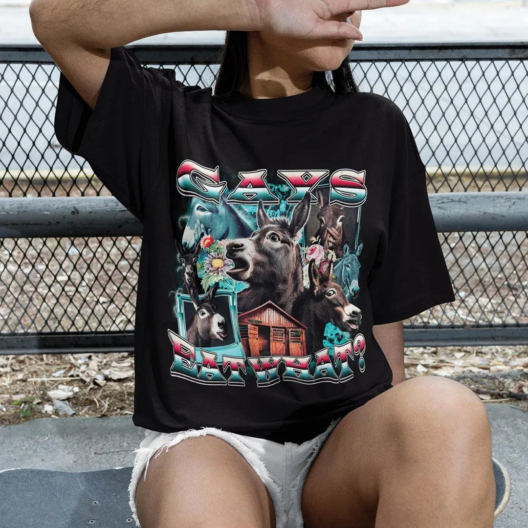 Gays Eat What (donkeys) T-Shirt - Orbital Clothing