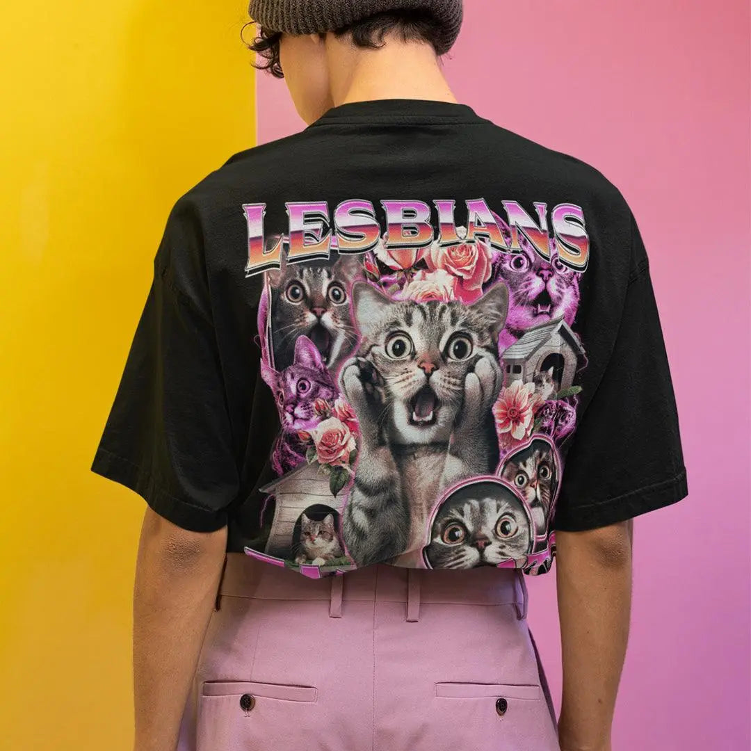 Lesbians Eat What T-shirt (backprint) - Orbital Clothing