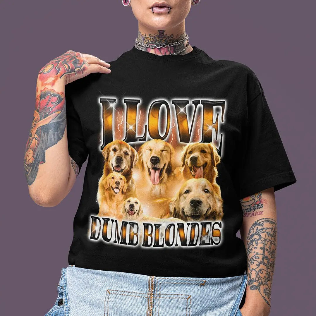 I Love Dumb Blondes t-shirt - Orbital Clothing