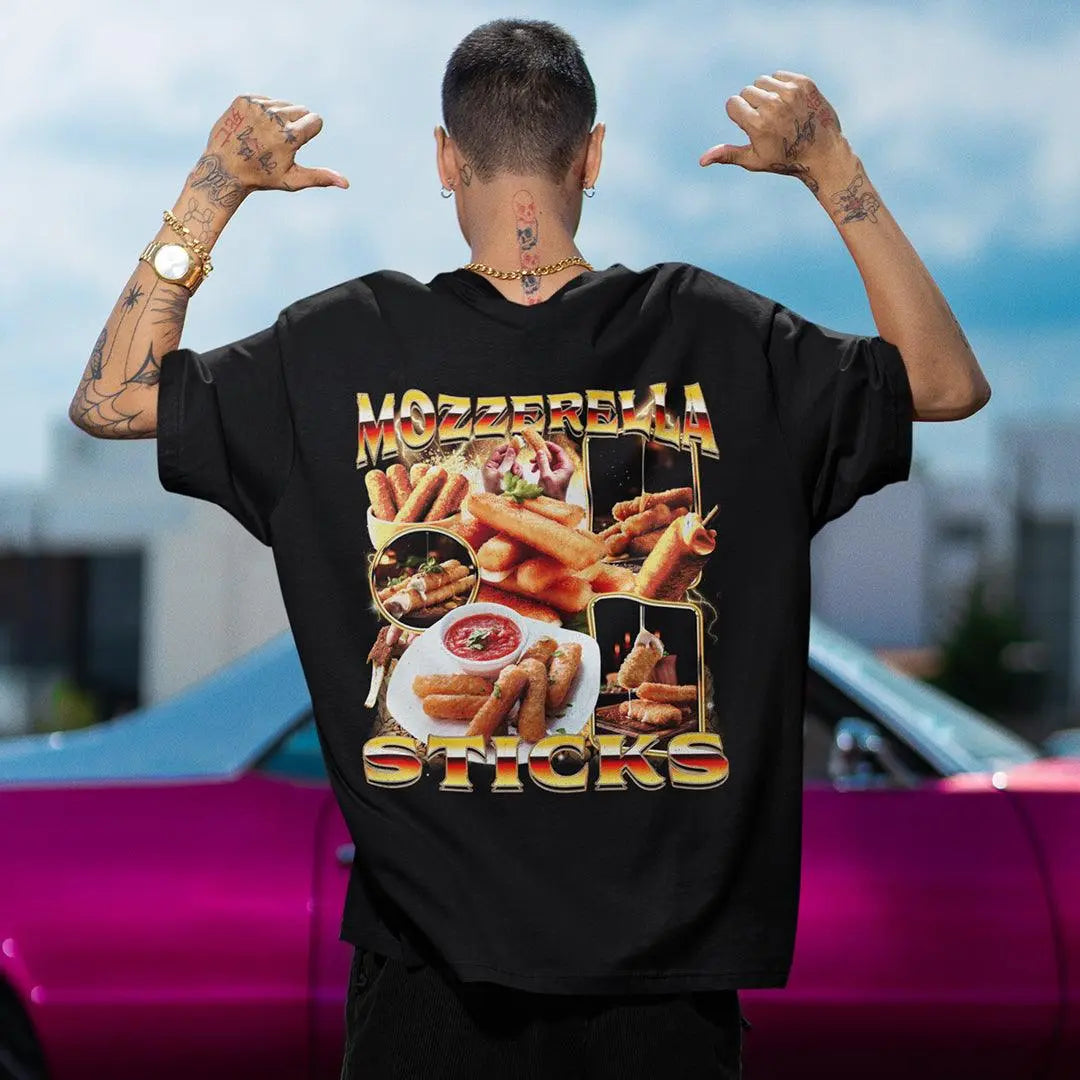 Mozzerella Sticks t-shirt (backprint) - Orbital Clothing