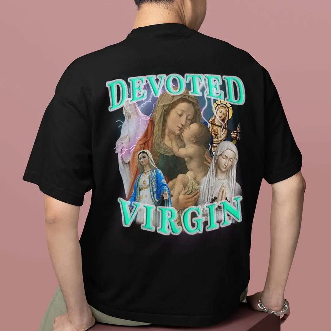 Devoted Virgin t-shirt (backprint) - Orbital Clothing