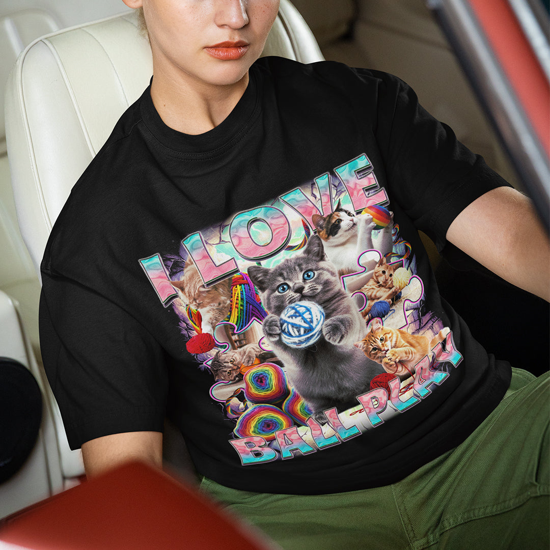 I love ball play (cats) T-Shirt Orbital Clothing