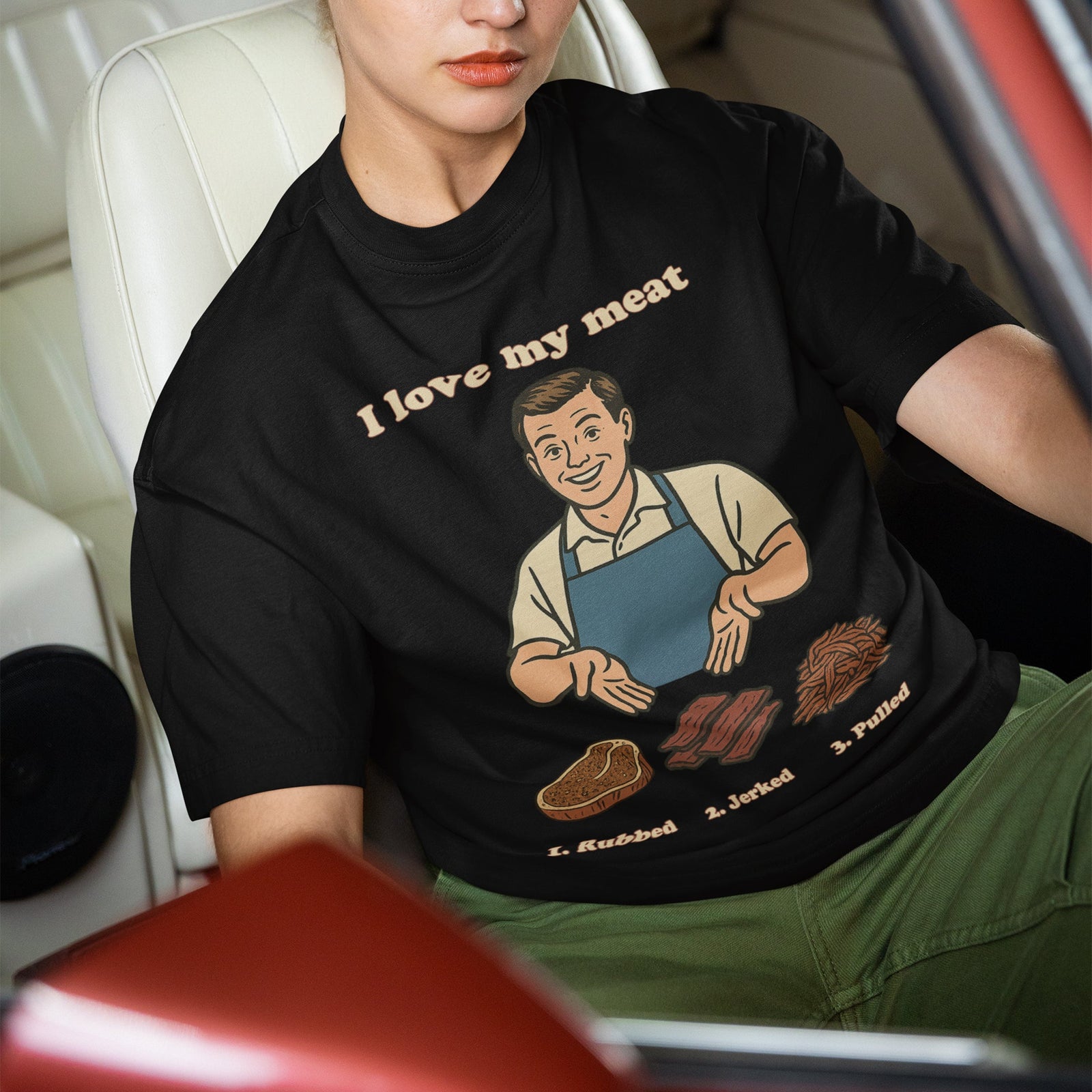 I like my meat rubbed jerked and pulled T-Shirt Orbital Clothing
